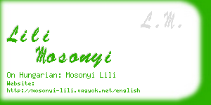 lili mosonyi business card